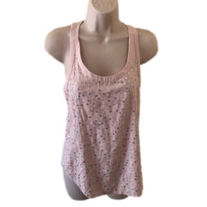 Candies Pink Sequined Tank Blouse, XS